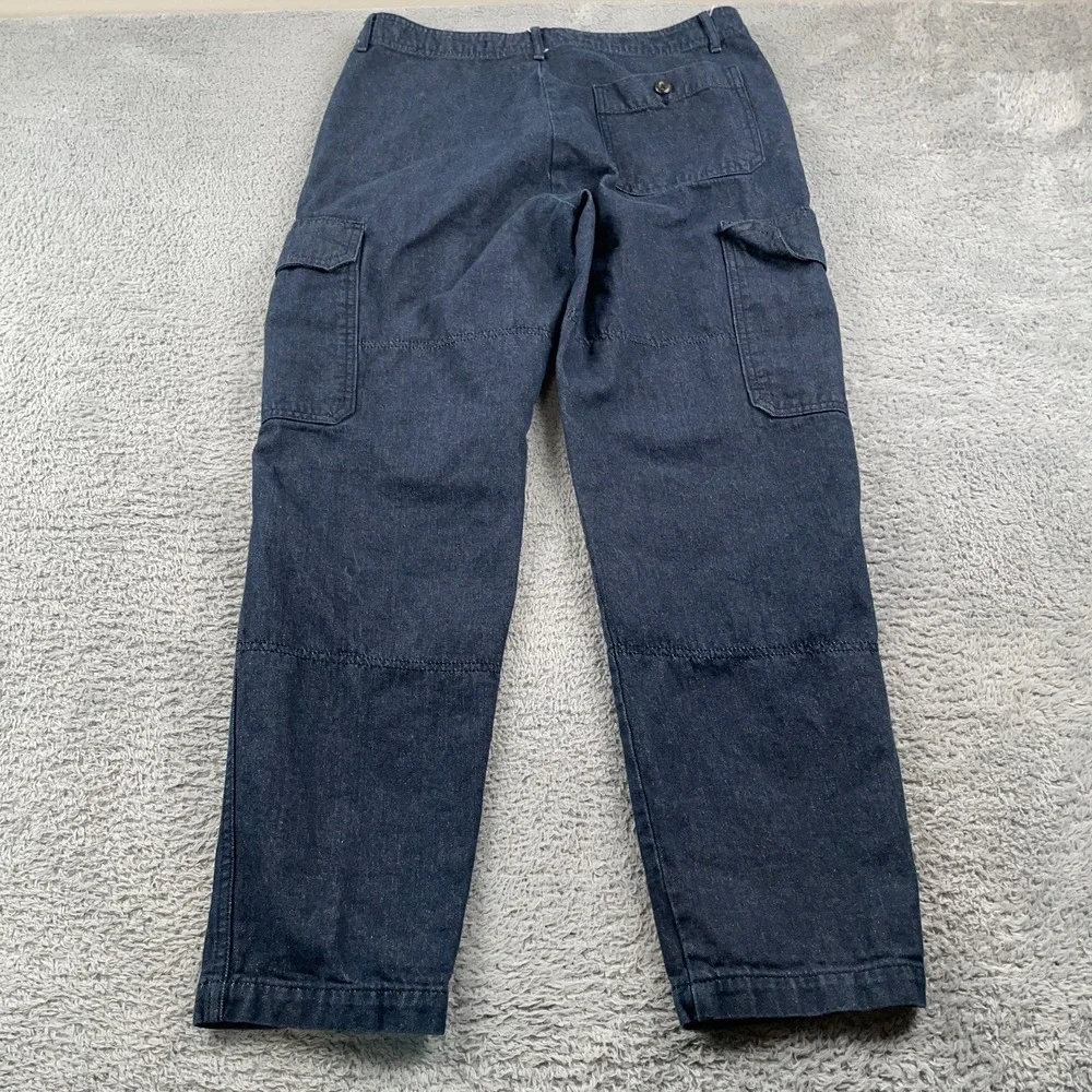 Banana Republic Jeans Mens 34x34 Blue Cargo Tapered Surplus Preppy Navy Utility